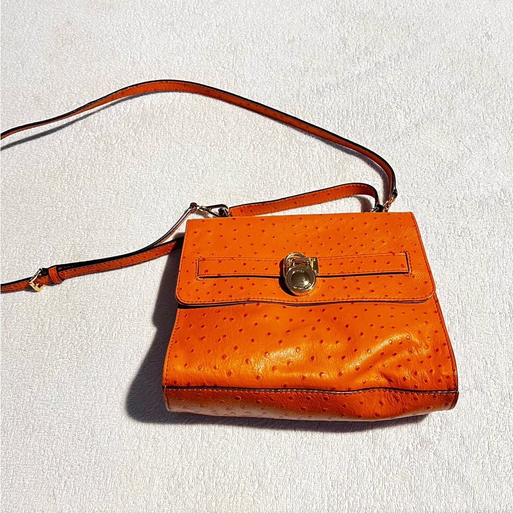 Michael Kors Ostrich Satchel - Tangerine -Brand New!!